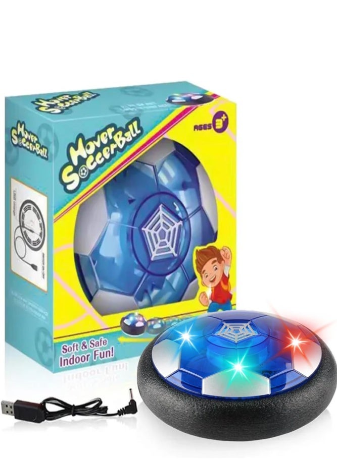 BELLSBERRY Rechargeable Hover Soccer Ball for Kids – LED Light Air Power Floating Football with Soft Foam Bumper - Image 1