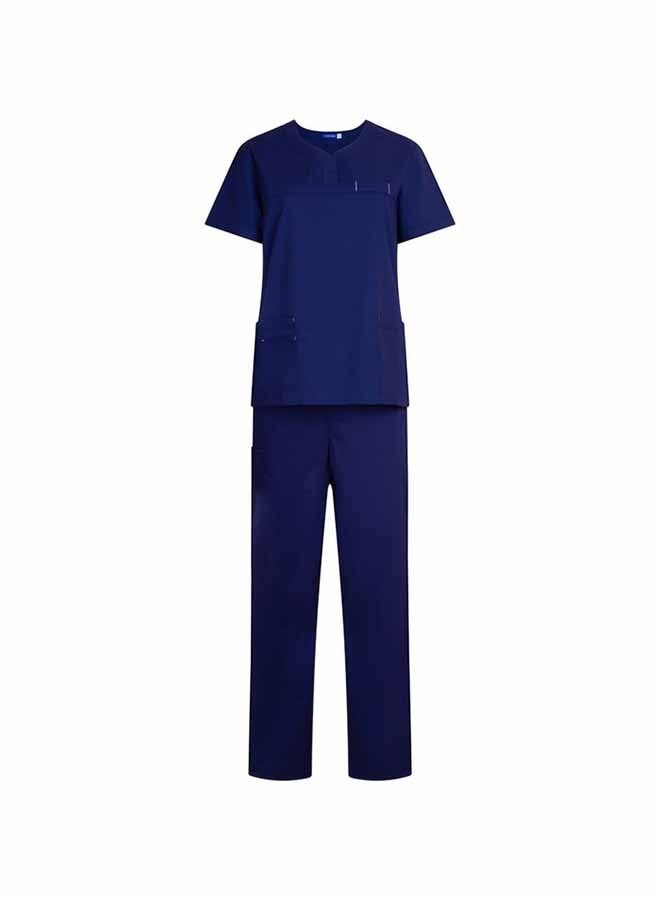 Oxycrew Medical Scrub Suit - Navy Blue, Bari Stretch Scrub For Women