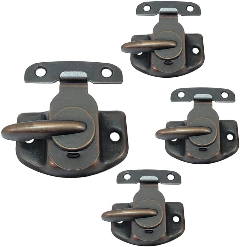 QCAA Cam-Action Windows Sash Lock & Keeper, Antique Copper, 4 Pack, Made in Taiwan - Image 1