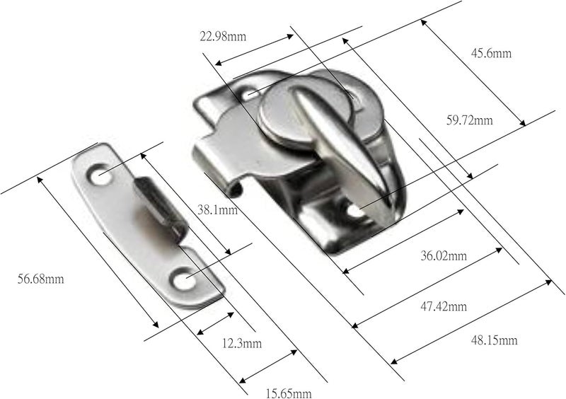 QCAA Cam-Action Windows Sash Lock & Keeper, Antique Copper, 4 Pack, Made in Taiwan - Image 3