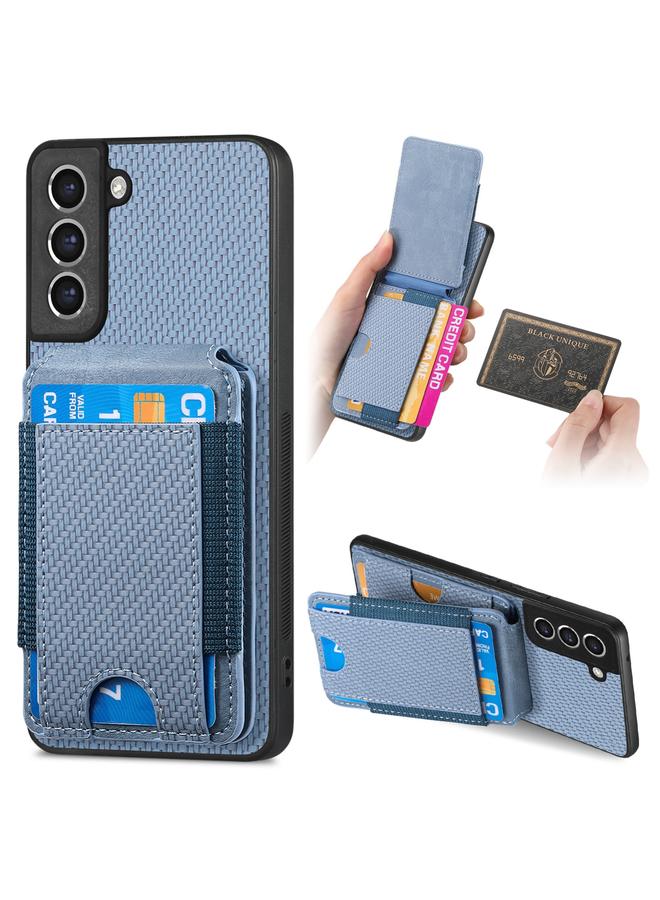 اس-توب جراب لهاتف Samsung Galaxy S23 FE 5G مصنوع من ألياف الكربون مع حامل محفظة عمودي - Image 1