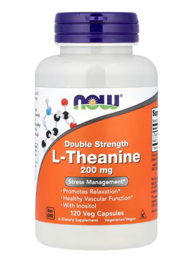 now Double Strength L-Theanine - 120 Veg Capsules - Image 1
