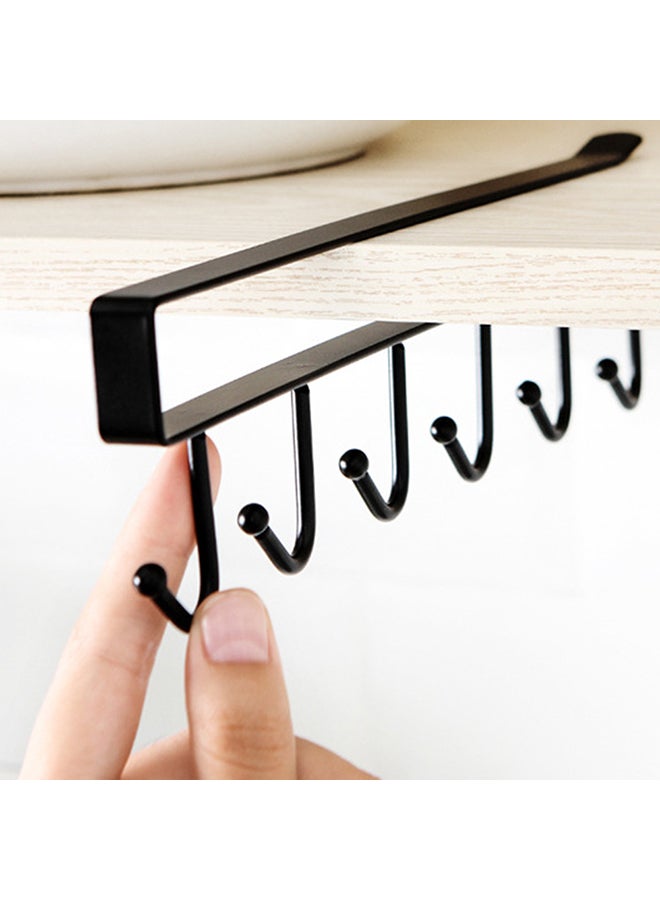 O Ozone Mug Storage Organizer [ Hanging Cup Holder ] For Kitchen Utensils [ Hanging Kitchen Storage Rack ] Mug Holder - Black  - Image 5
