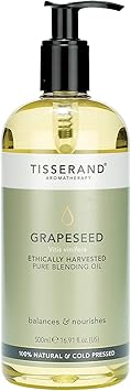 Tisserand Aromatherapy Tisserand Aromatherapy 500ml Grapeseed Oil Ethically Harvested Carrier Oil Face and Body Blending Oil 100 Natural and Pure Carrier Oil for Essential Oils Mixing