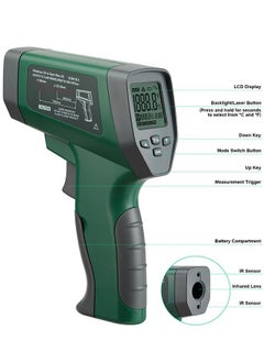 INKBIRD INKBIRD Temperature Gun Infrared Thermometer for Cooking Digital Laser Thermometer Gun for Pizza Oven and Reptiles with backlight -50℃~750℃ 16:1 distance spot ratio Adjustable Emissivity INK-IFT03 GR  - Image 2
