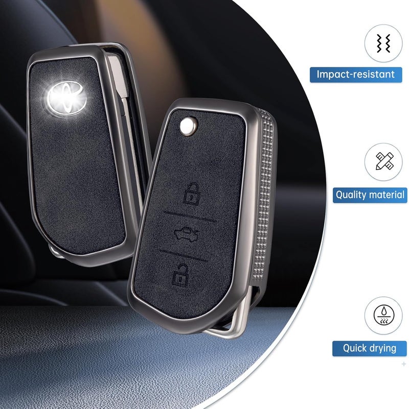 YO&YOYE Toyota Key Fob Cover with Keychain - Image 3