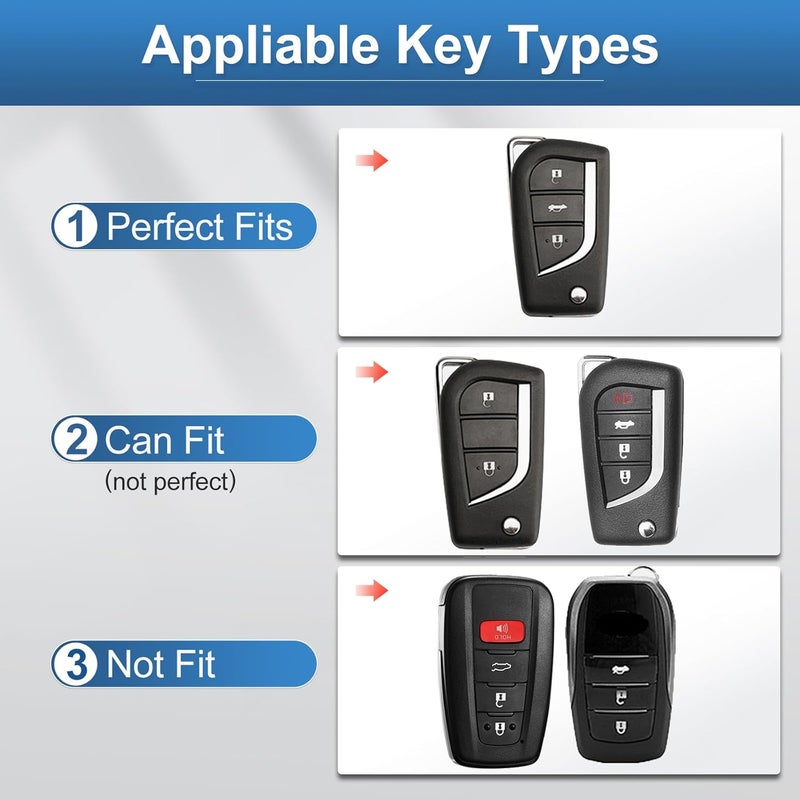 YO&YOYE Toyota Key Fob Cover with Keychain - Image 2
