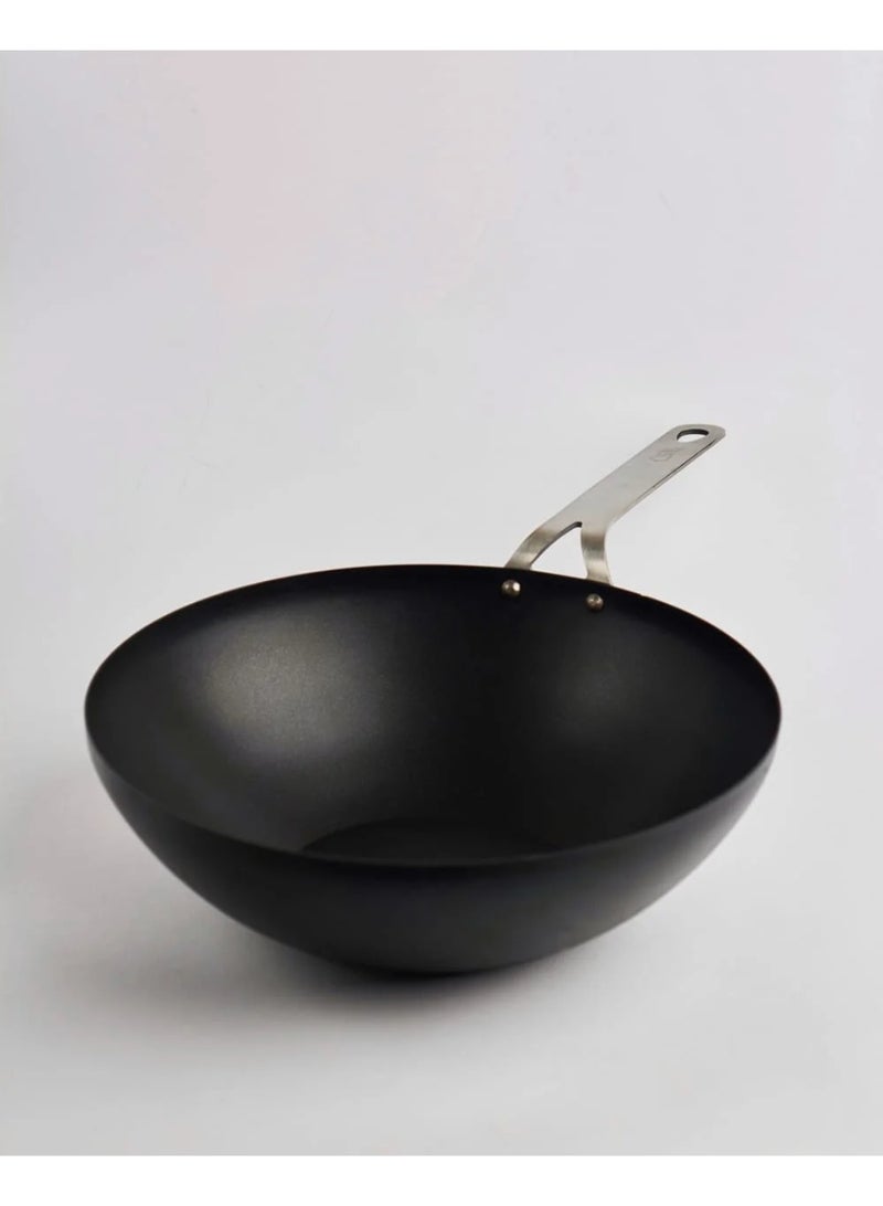 SAS Cook Shock teflon Wok  30CM From Carbon Steel Covered With Teflon Coating - The Hand Is Made Of Stainless Steel Heat Insulating - Image 2