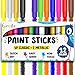 Funcils 12 Tempera Paint Sticks for Kids Toddlers Quick Dry NonToxic Washable Paint for Kids Art Craft Supplies Set Solid Painting Markers with Metallic Gold Silver Color Ages 1 2 3 4 5 6 - Image 3
