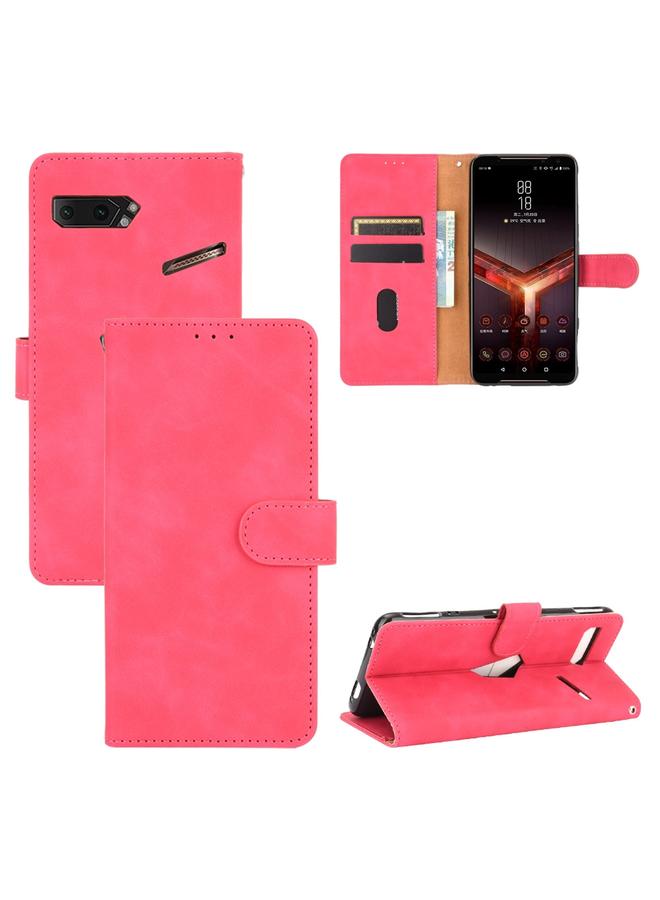 The Bros Case For ASUS ROG Phone II ZS660KL Solid Color Skin Feel Magnetic Buckle Horizontal Flip Calf Texture PU Leather Case with Holder & Card Slots & Wallet  - Image 1