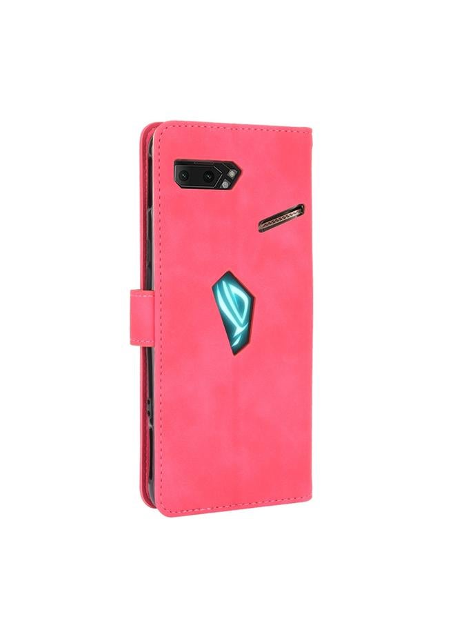 The Bros Case For ASUS ROG Phone II ZS660KL Solid Color Skin Feel Magnetic Buckle Horizontal Flip Calf Texture PU Leather Case with Holder & Card Slots & Wallet  - Image 3