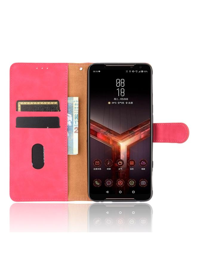 The Bros Case For ASUS ROG Phone II ZS660KL Solid Color Skin Feel Magnetic Buckle Horizontal Flip Calf Texture PU Leather Case with Holder & Card Slots & Wallet  - Image 4