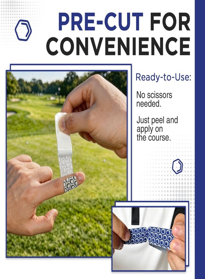 OK TAPE Golf Tape for Fingers, 110 Strips, Elastic Athletic Finger Tape for Golf, Tennis, Blister Prevention Tape, Flexible, Sweatproof, Synthetic Fiber, Pre-Cut (2 Rolls, Blue) - Image 2