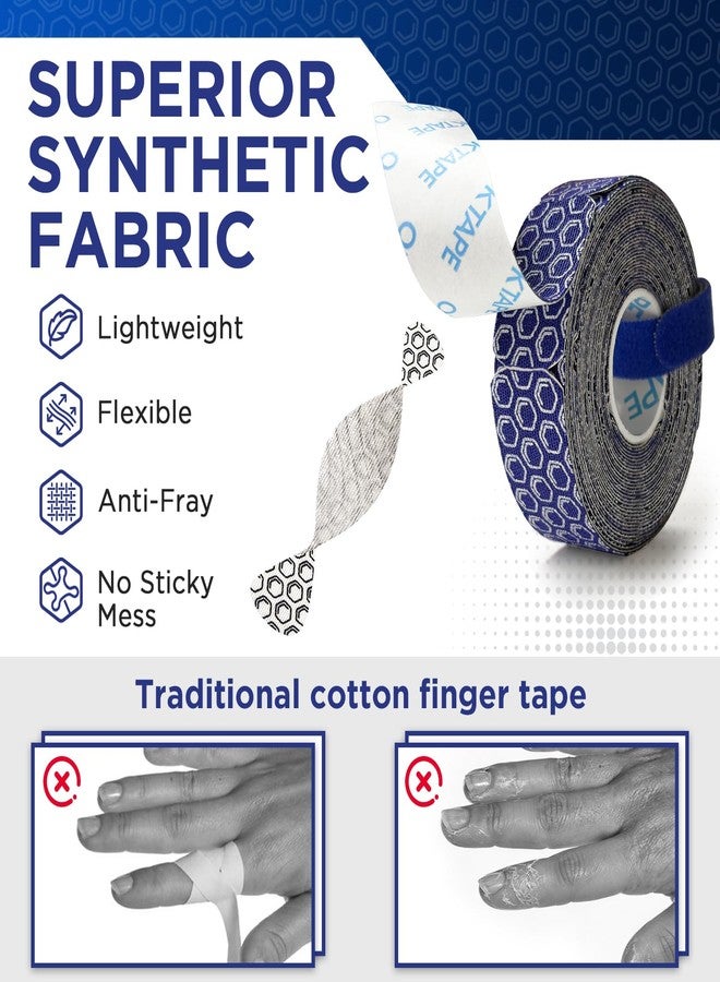 OK TAPE Golf Tape for Fingers, 110 Strips, Elastic Athletic Finger Tape for Golf, Tennis, Blister Prevention Tape, Flexible, Sweatproof, Synthetic Fiber, Pre-Cut (2 Rolls, Blue) - Image 4