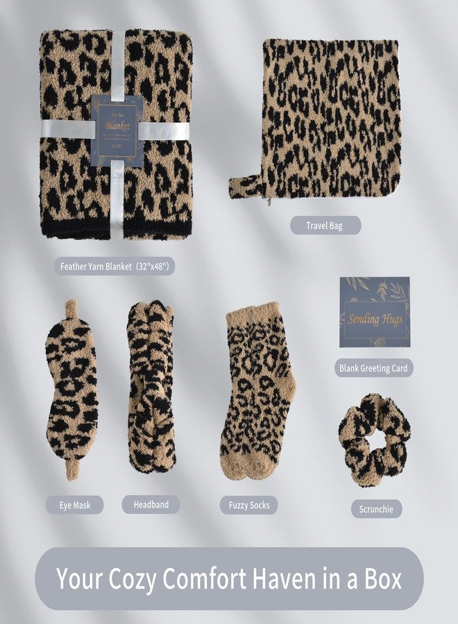JOOJA Care Package Get Well Soon Gift Baskets Self Care Gifts for Women Birthday Gift Basket for Her, Birthday Box Leopard Print Gifts for Women Mom Wife Daughter Sister Friends Leopard Brown - Image 2
