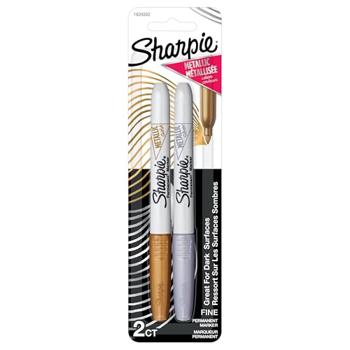 Sharpie Metallic Fine Point Permanent Marker, Assorted Colors, 2-Pack - 1829202 - Image 1