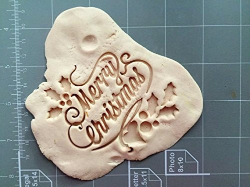Arbi Design Merry Christmas Fondant Embosser, Stamp, Cookie Cutter - Image 3