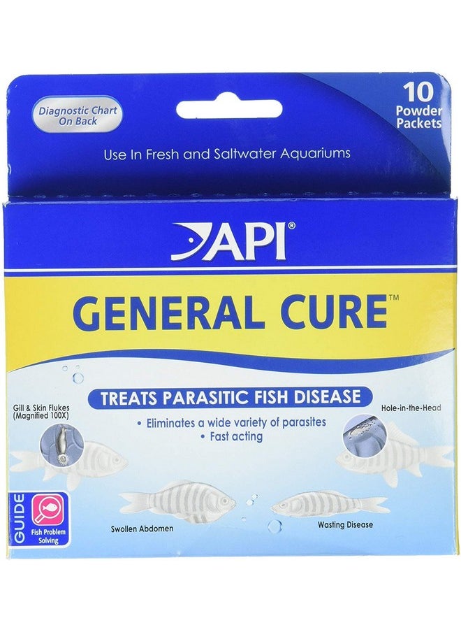 ايه بي آي دواء مسحوق الأسماك من شركة General Cure للمياه العذبة والمالحة علبة تحتوي على 10 قطع (عبوة من قطعتين)  - Image 1