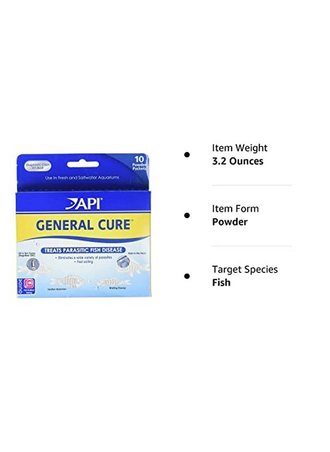 ايه بي آي دواء مسحوق الأسماك من شركة General Cure للمياه العذبة والمالحة علبة تحتوي على 10 قطع (عبوة من قطعتين)  - Image 2