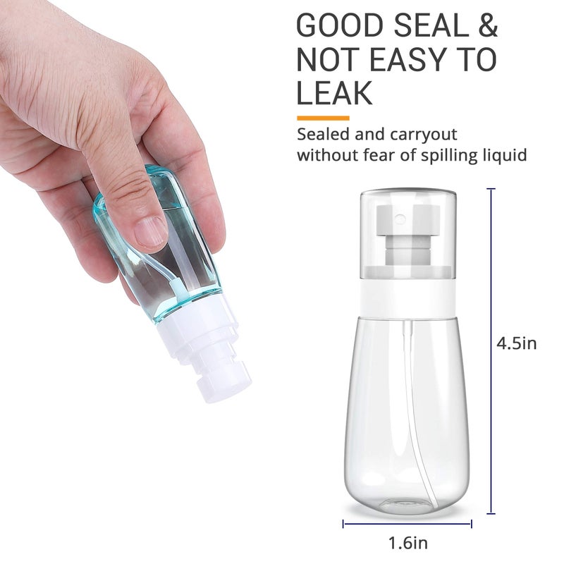 Relanor Pack 2 Small Spray Bottle Travel Size 2Oz/60Ml - Fine Mist Mini Empty Spray Bottles - Leak Proof - For Toners  Face & Hair Mist - Image 4