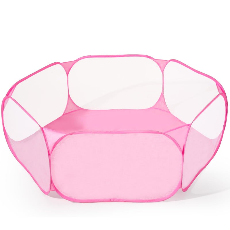 Heopeis Kids Ball Pit Large Pop Up Toddler Ball Pits 47inches Play Tent for Toddlers Girls Boys for IndoorOutdoor Play Tent with Carry Tote Balls Not Included Pink - Image 3