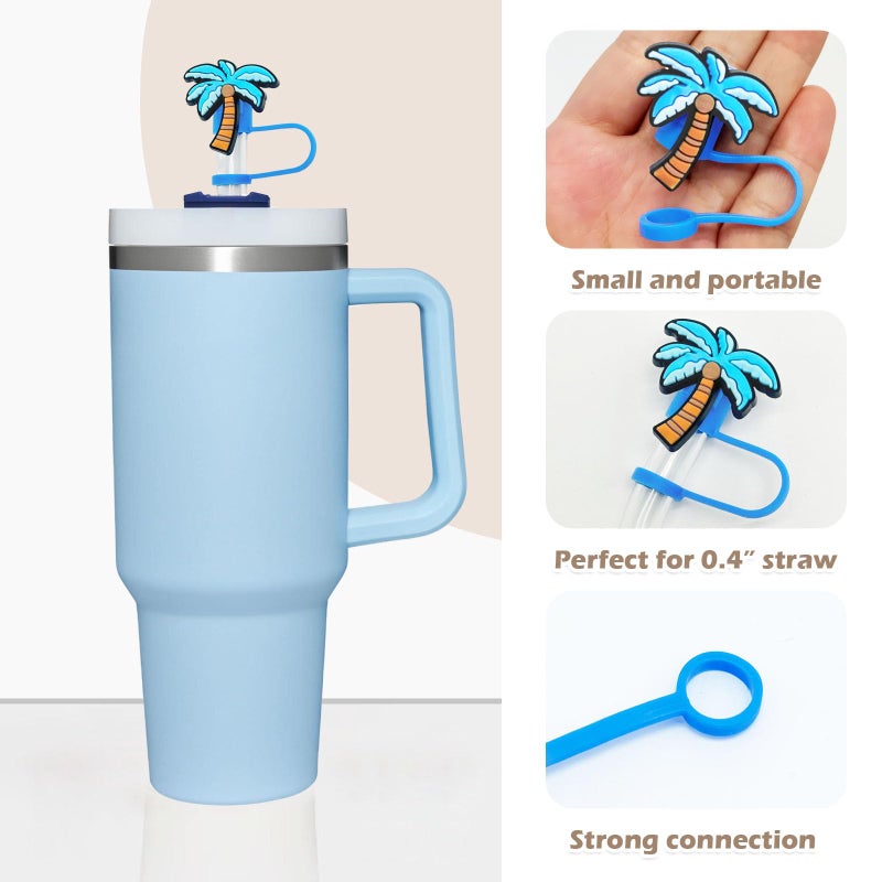 Yaveron 20Pcs Random Different Straw Cover Toppers for Stanley 40oz Cute Tumbler Straw Cap for 0.4inch Straws Stanley Cup Accessories - Image 3