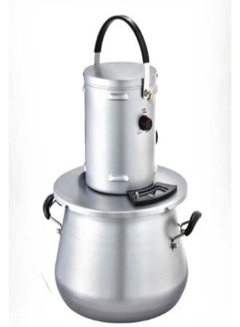 D L C Electric Harees Jareesh Haleem Daleem & Al-Aseed Maker 10 Litre Large Stock Pot Style 500W Silver & Black DLC-8013 - Image 2