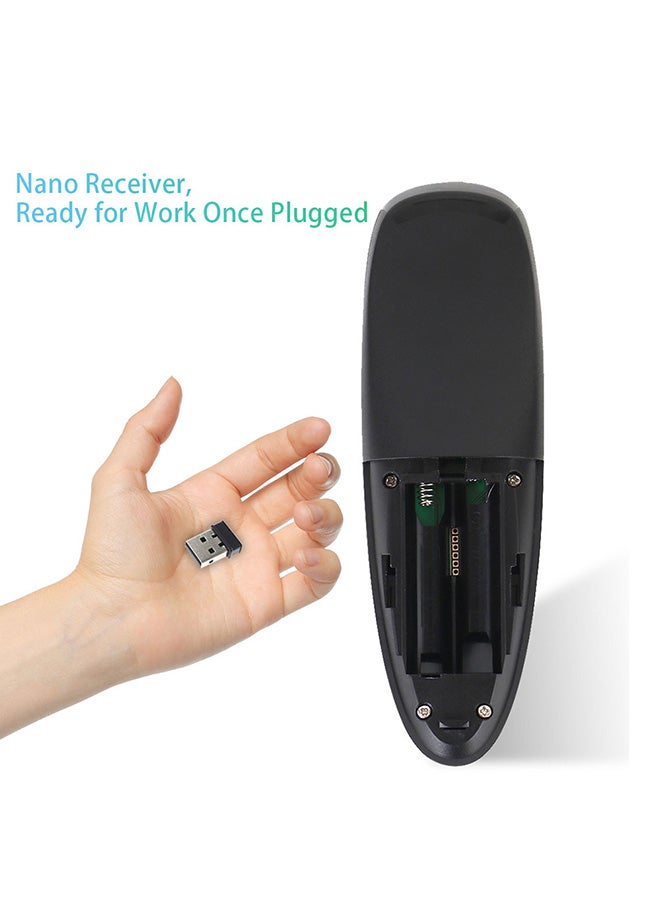 G10 Wireless Remote Control With USB Receiver Voice Control For Android TV Box PC Laptop Notebook Smart TV Black - Image 3