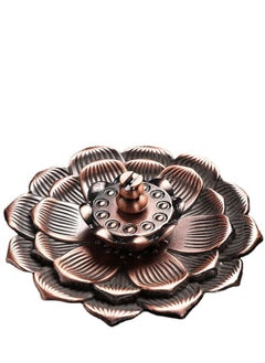 SYOSI Lotus Alloy Metal Incense Burner Holder Censer for Stick Cone Coil Ceramic Handicraft Home Fragrance Accessories  - Image 2