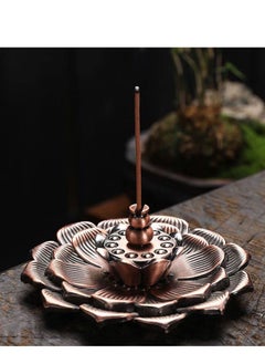 SYOSI Lotus Alloy Metal Incense Burner Holder Censer for Stick Cone Coil Ceramic Handicraft Home Fragrance Accessories  - Image 1