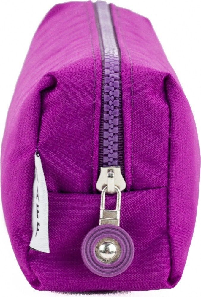 Kaff Fuchsia Crinkle Fabric Single Compartment Washable Pencil Case  - Image 1