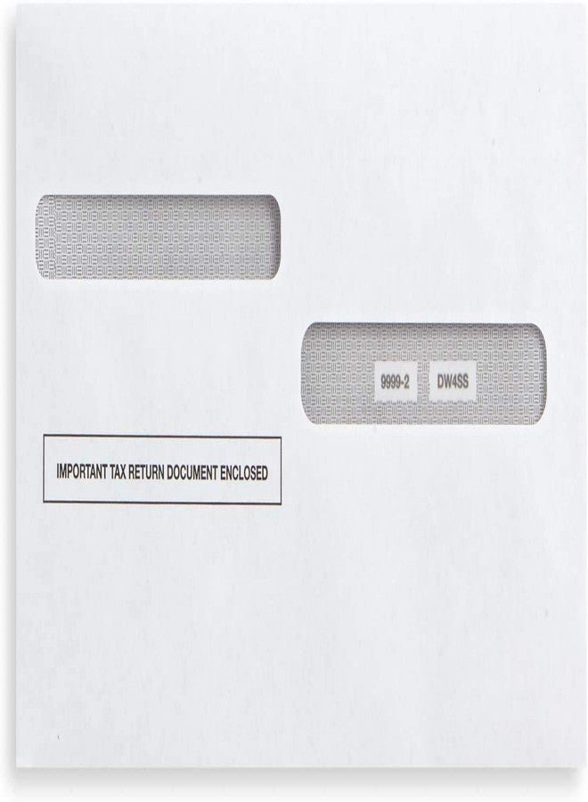 Dutymark W2 tax Form Envelopes, Double Window Security Envelope for 4-Up Style W-2 Tax Forms, Self Seal, Security Tintet W-2 Tax Forms Envelopes 25 Pack - Image 4