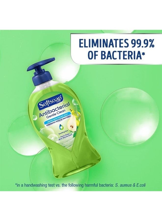 Softsoap Antibacterial Liquid Hand Soap Pump Gentle Clean Sparkling, Pear, 11.25 Fl Oz 