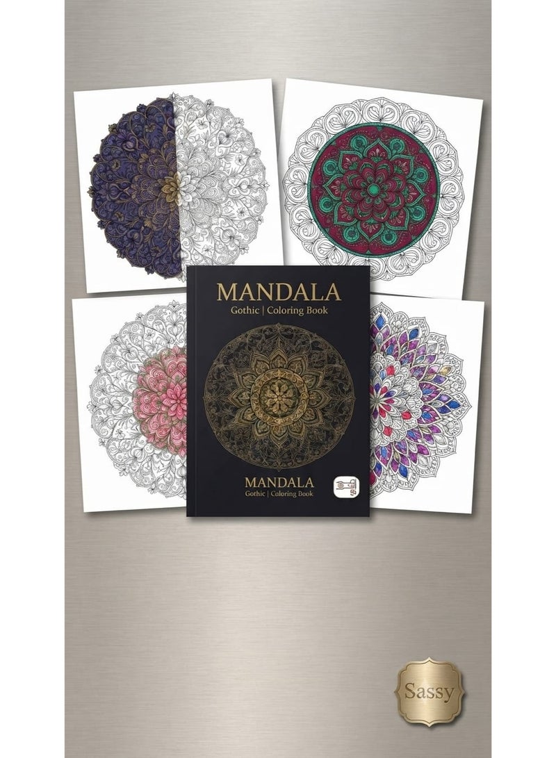 Mandala Adult Mandala Coloring Book – 24 Pages with 24 Unique Designs – Premium Detailed Mandala Art – Relaxing Coloring Book for Creativity and Focus – High Quality Thick Paper - Image 2