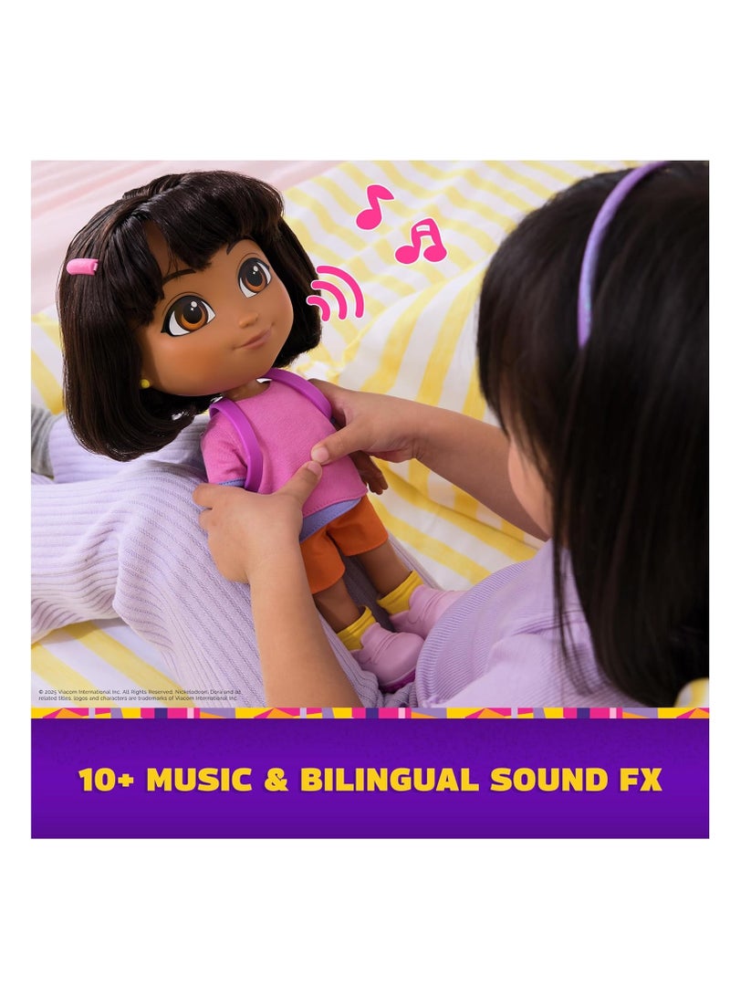 nickelodeon Dora, Sing & Explore Dora Doll with Music, Sound Effects, Bilingual Phrases, Doll Clothes and Accessories, Kids Toys for Girls and Boys Ages 3 and Up - Image 5