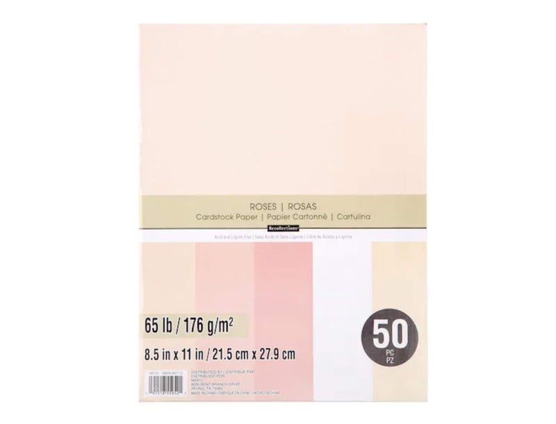 Recollections Cardstock Paper 8 12 X 11 Roses 50 Sheets