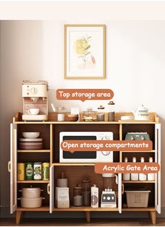 MLADEN Sideboard Buffet Cabinet with Storage Large Kitchen Storage Cabinet Wood Coffee Bar Cabinet Buffet Table Entryway Console Cabinet for Kitchen  Dining Room  Living Room  - Image 3