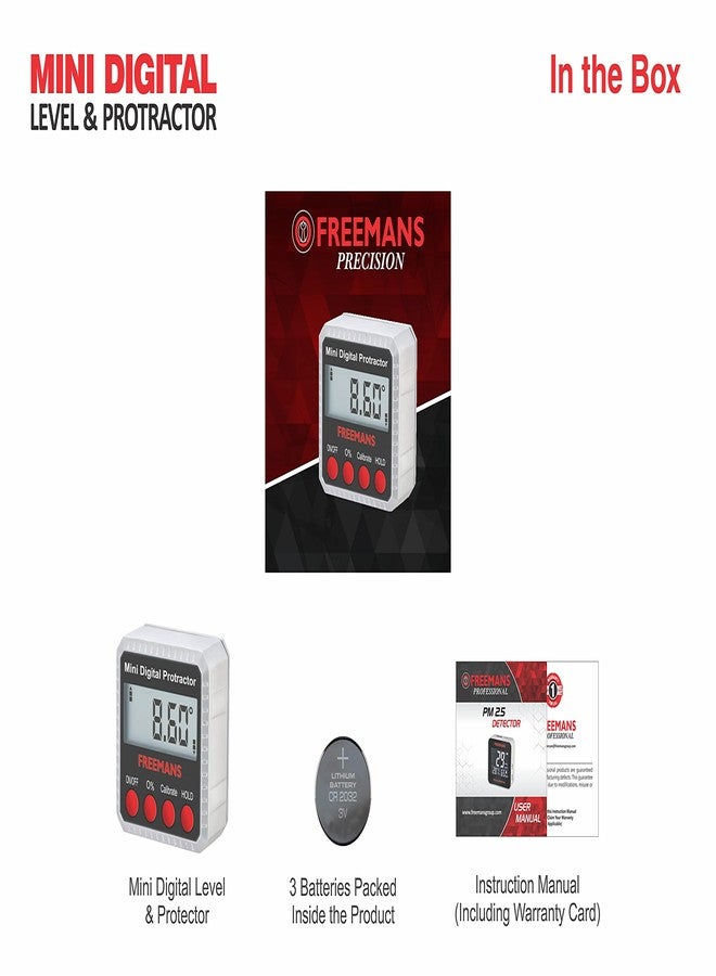 FREEMANS MINI Digital Level & Protractor FMDL360-0-360° - Image 3