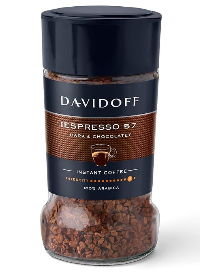 Davidoff Coffee Espresso 57 Dark & Chocolate Instant Coffee, 100% Arabica, Premium Intensity Level 11 By DECADENT 45g (Product Of Germany) - Image 1