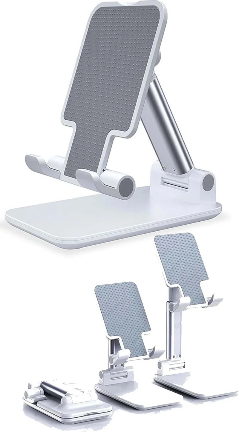 Mobee Two Tier Adjustable Foldable Tablet and Phone Holder Stand White 1250