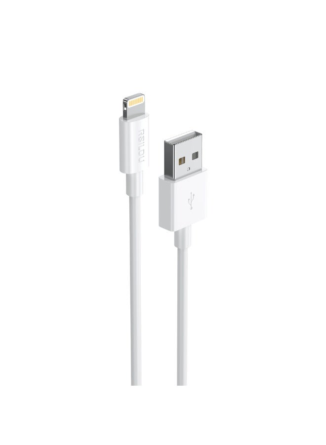 RSILOU-R2001 USB-A to Lightning Charging Data Cable – 100cm, Fast Charging & Data Sync, Tangle-Free - Image 2