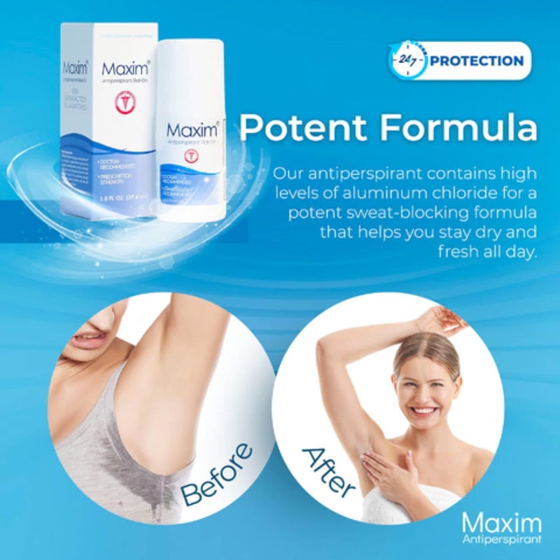 Maxim Prescription Strength Antiperspirant & Deodorant - Doctor and Dermatologist Recommended, 1.0 FL OZ - Image 5