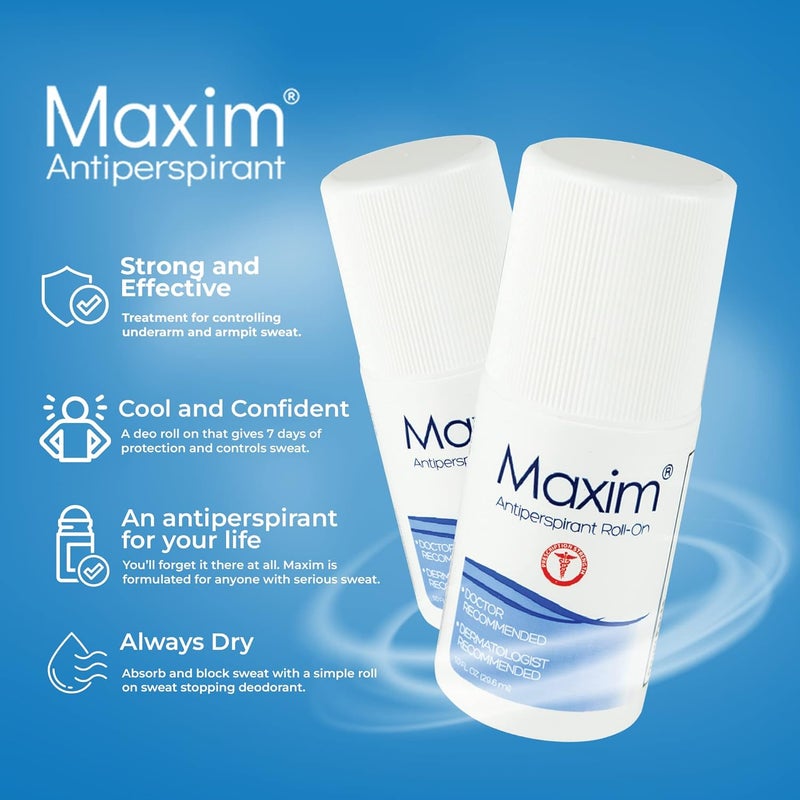 Maxim Prescription Strength Antiperspirant & Deodorant - Doctor and Dermatologist Recommended, 1.0 FL OZ - Image 3