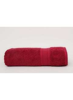 White Rose منشفة بريفكس - 500 جرام لكل متر مربع - 100% قطن تيري - منشفة استحمام 80x160 سم - لمسة فاخرة - تجفيف سريع - فائقة الامتصاص - حمراء  - Image 2