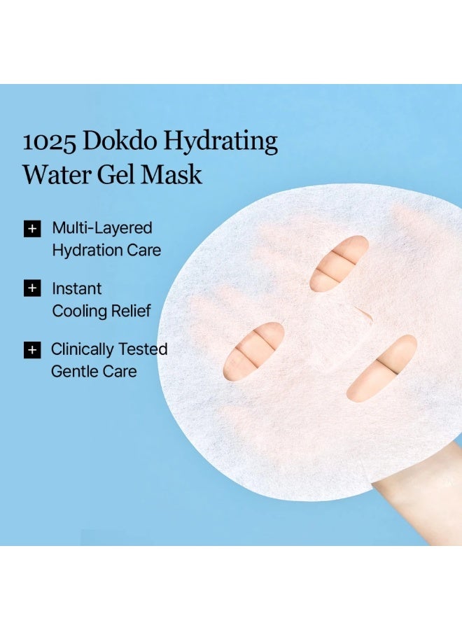 ROUND LAB 1025 Dokdo Water Gel Mask, Cooling Hydration, 30ml x10 - Image 2