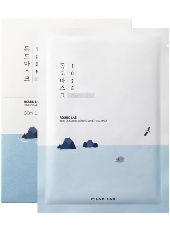 ROUND LAB 1025 Dokdo Water Gel Mask, Cooling Hydration, 30ml x10 - Image 1