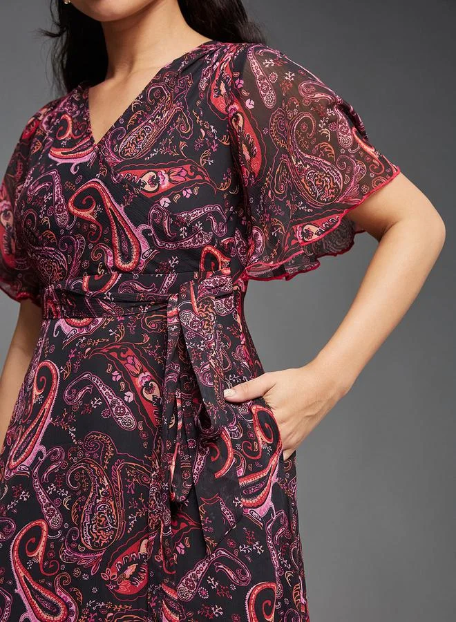 Styli Paisley Print Maxi Dress
