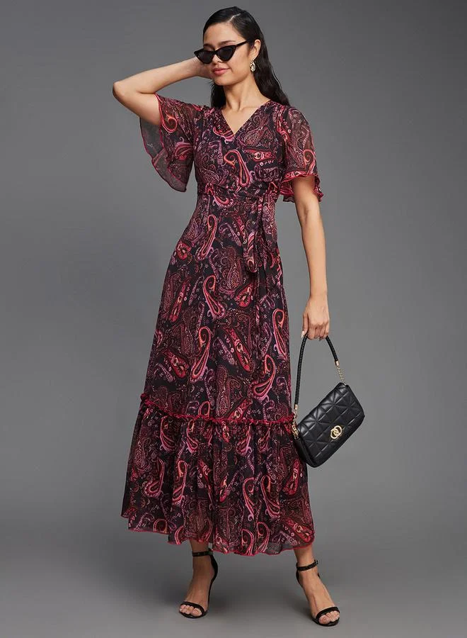 Styli Paisley Print Maxi Dress