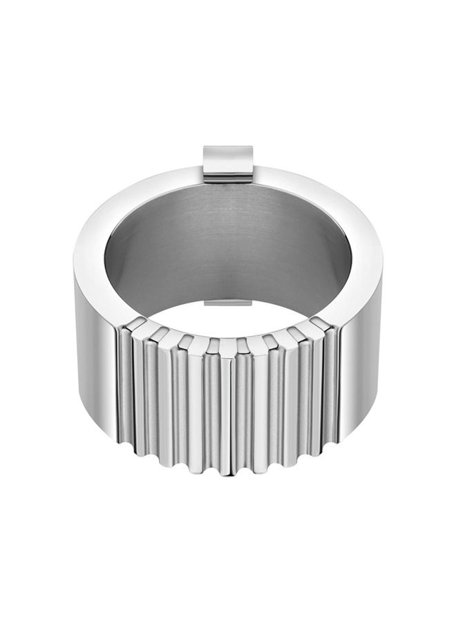 بوليس خاتم فضي لامع للرجال 66 مم - Image 2