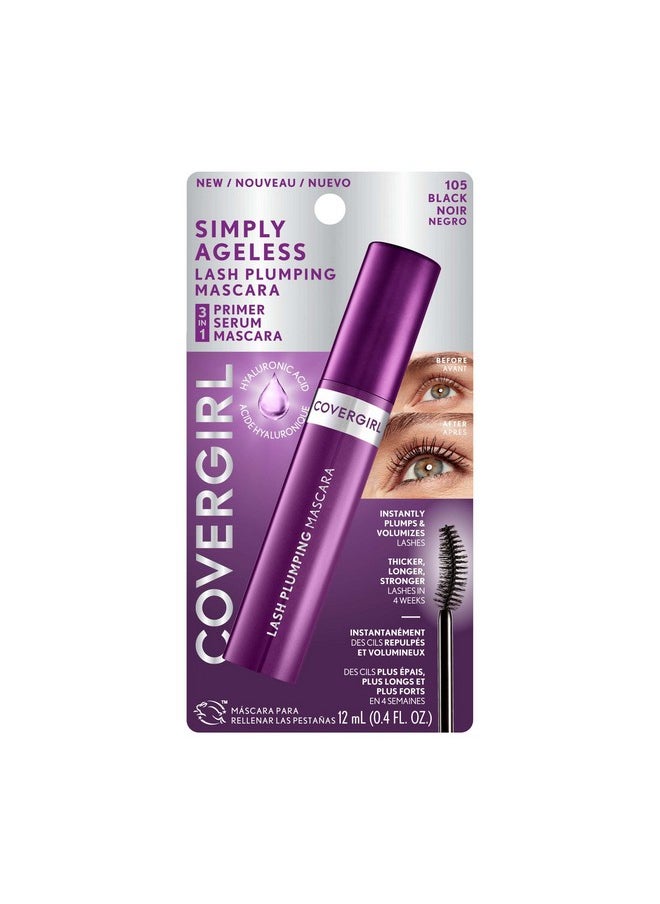 CoverGirl COVERGIRL Simply Ageless Lash Plumping Mascara, Black, Pack of 1  - Image 3